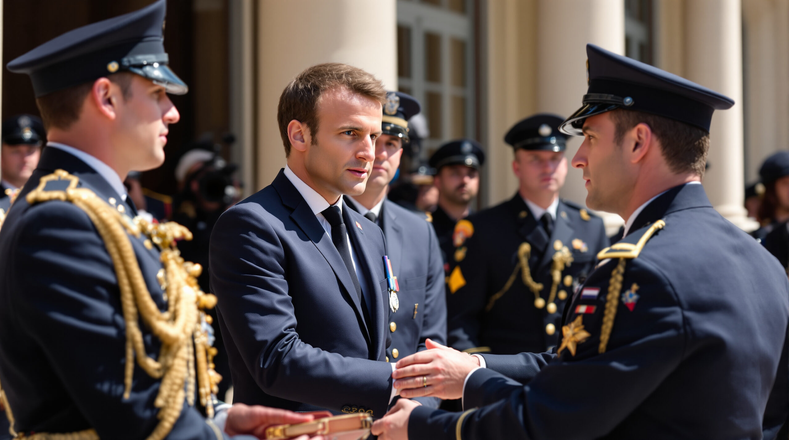 emmanuel macron décore de la légion d'honneur les policiers héros de l'intervention lors de l'attentat du 13-novembre, honorant leur courage et leur engagement exceptionnel.