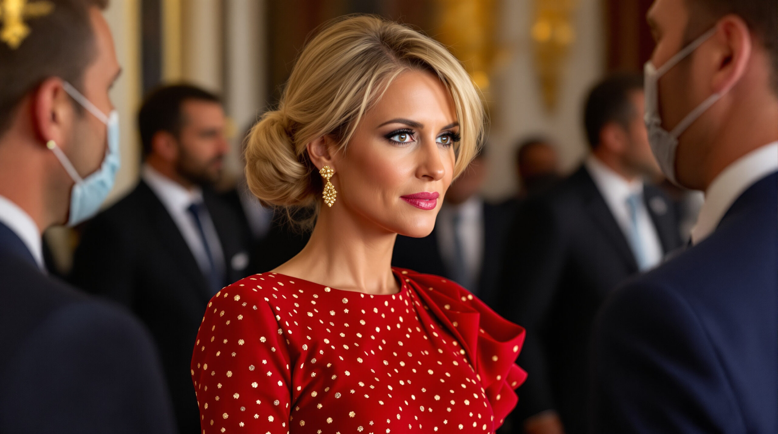 découvrez comment brigitte macron a captivé tous les regards en robe rouge éclatante et chignon doré lors du dîner d'état mauritanien à l'élysée, alliant élégance et raffinement.