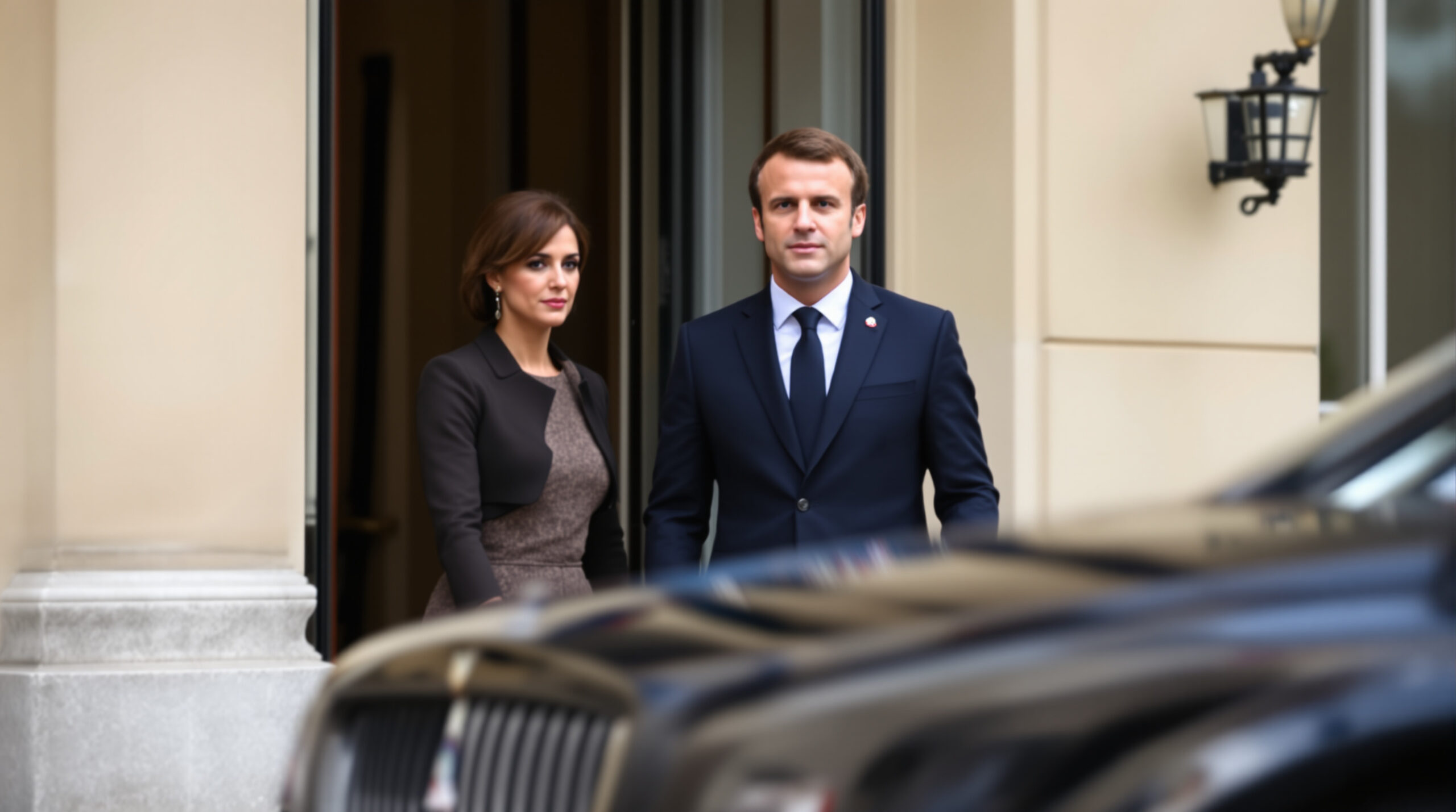 découvrez l'accueil officiel de giorgia meloni à l’élysée par emmanuel macron, où une voiture italienne d'exception a attiré l'attention de tous les invités.