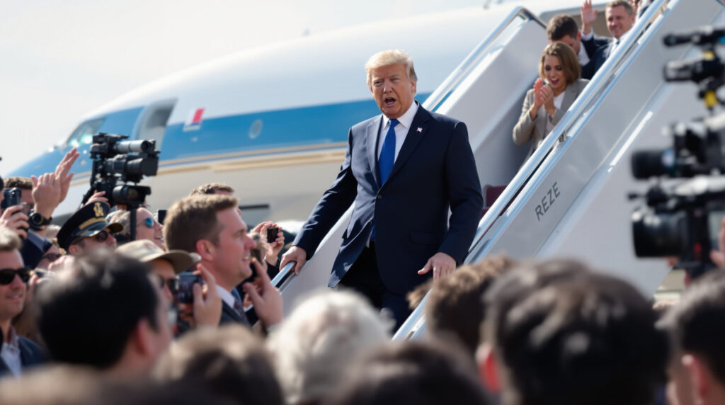 découvrez les révélations inédites autour de la photo qui a charmé le président et l'incident surprenant à la sortie de l'avion. un récit étonnant à ne pas manquer.