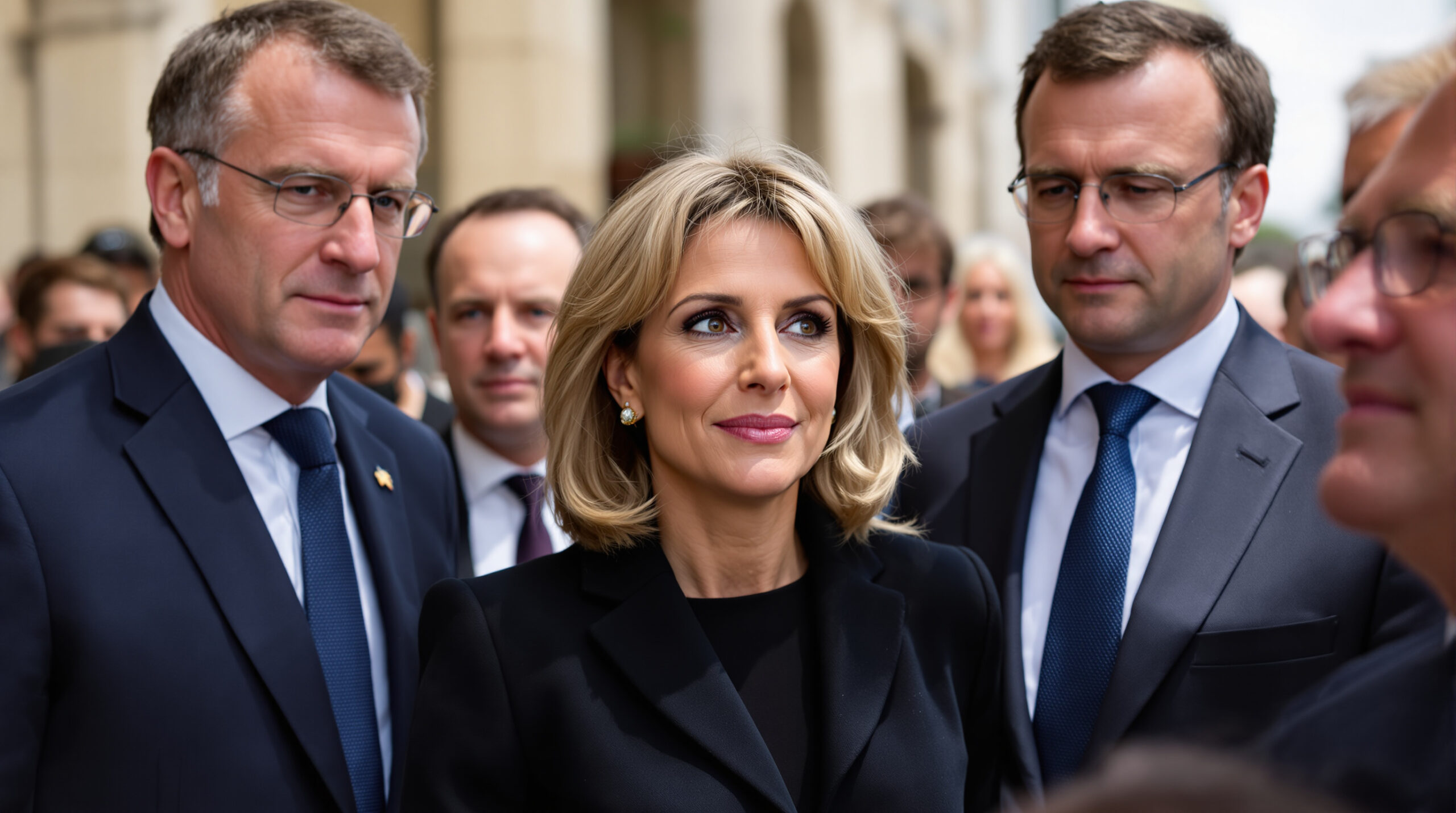 découvrez la photo exclusive partagée par emmanuel macron mettant en lumière brigitte entourée des hommes les plus influents, un moment rare et symbolique.