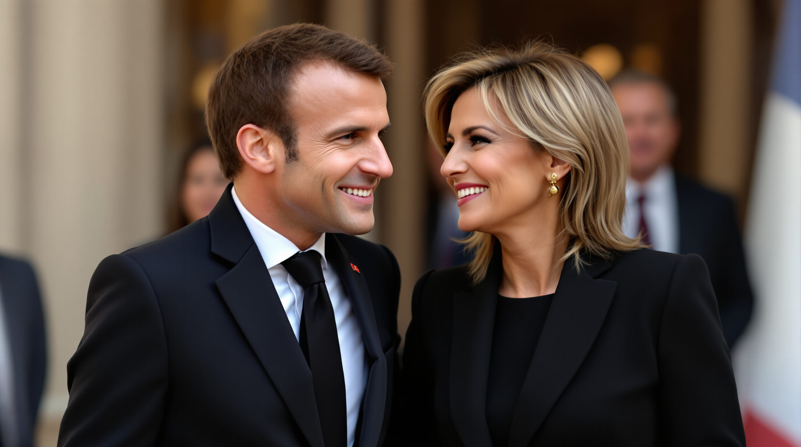 en turquie, emmanuel et brigitte macron captivent avec une élégance complice et raffinée, vêtus de noir assorti lors d'une apparition remarquée.
