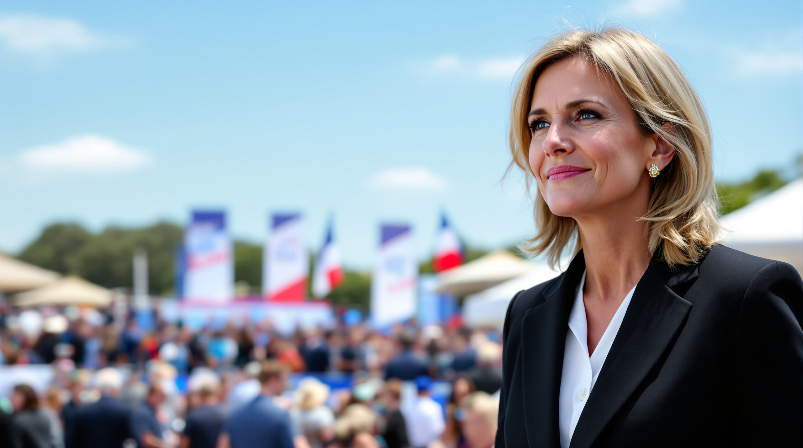 découvrez le retour élégant de brigitte macron à bormes-les-mimosas, arborant son tailleur emblématique avec style et raffinement.