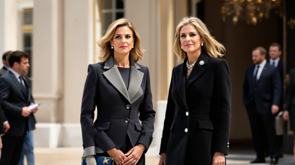 découvrez la rencontre élégante entre brigitte macron et rania de jordanie à l'élysée, un duo stylé avec des tenues parfaitement harmonisées qui attirent tous les regards.