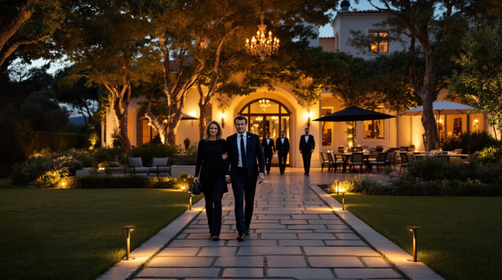 découvrez le dîner exclusif à saint-paul-de-vence réunissant brigitte et emmanuel macron avec une icône hollywoodienne, un moment privilégié dévoilé en détail.