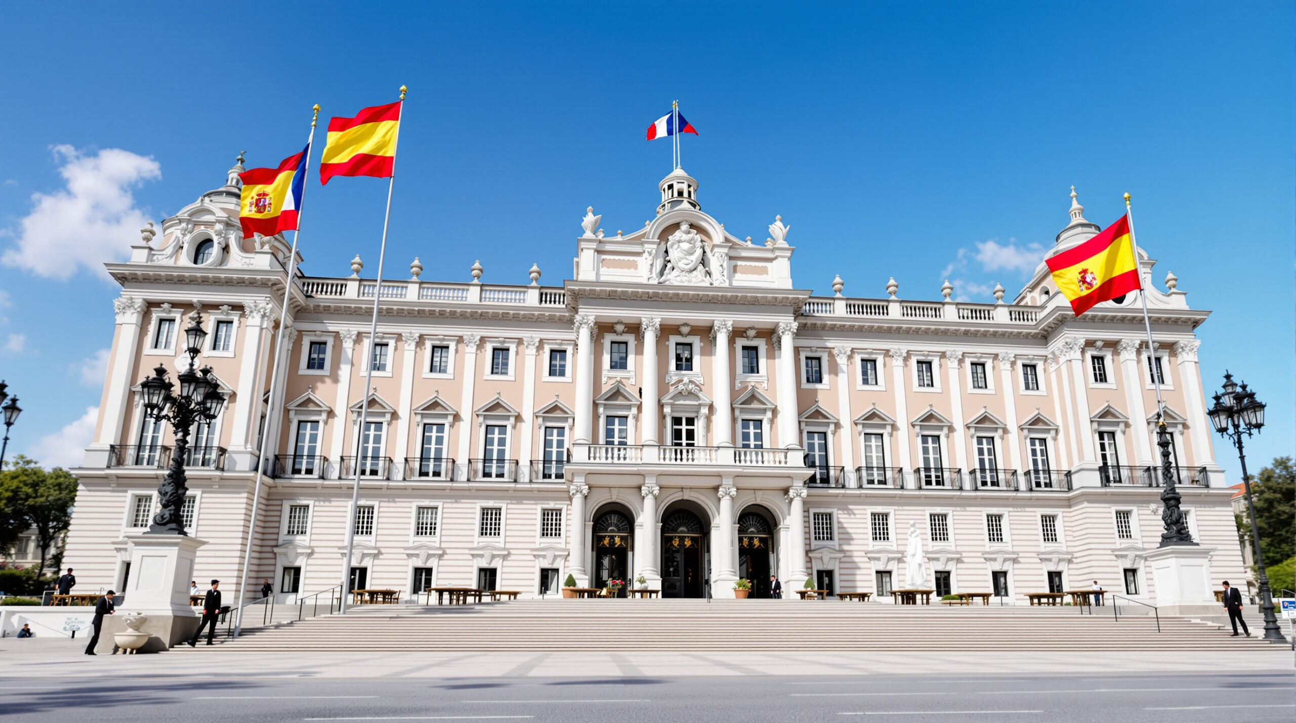 brigitte et emmanuel macron sont attendus à madrid, où le roi felipe vi et la reine letizia les recevront pour un dîner d’état.