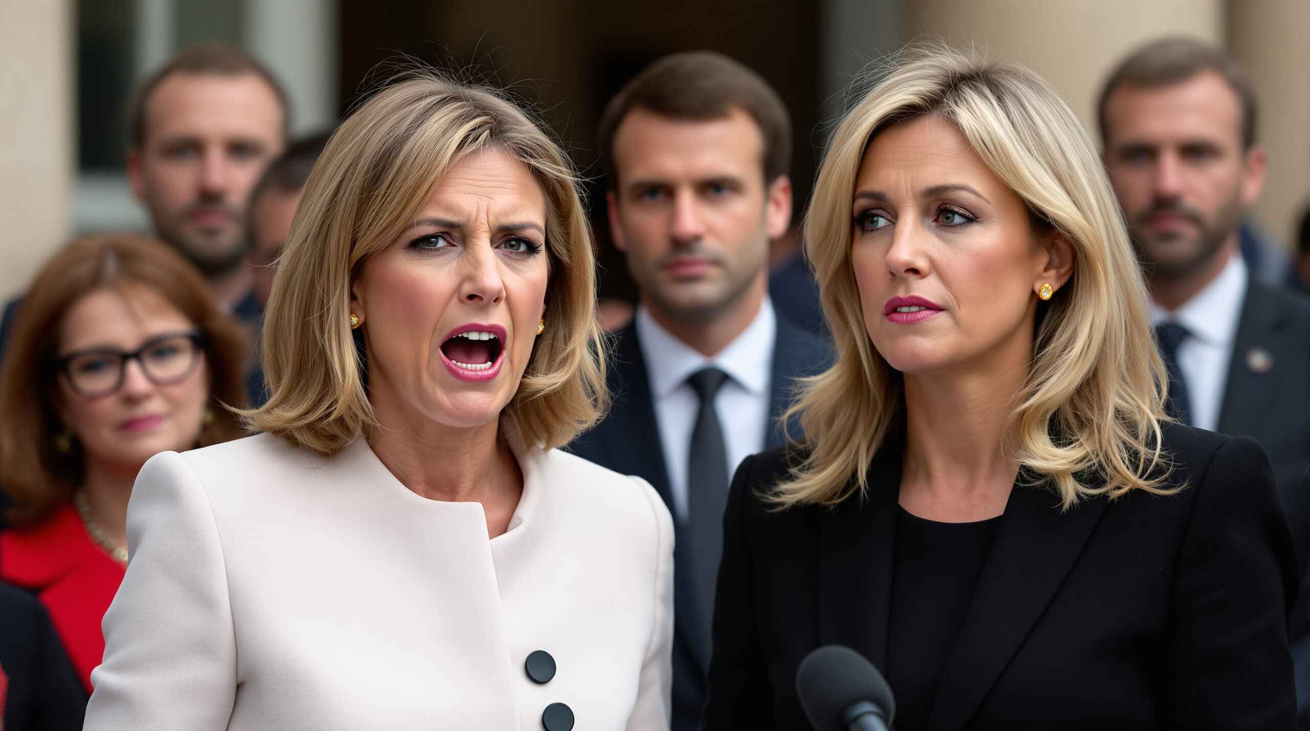 découvrez la réaction vive de line renaud face à une question déplacée lors de sa présence aux côtés de brigitte macron.